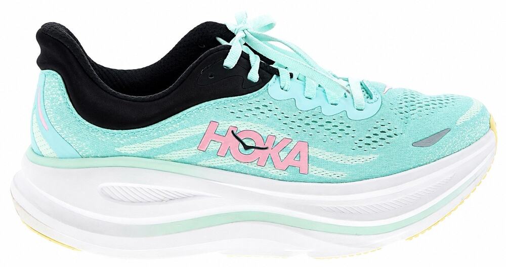 Hoka One One Bondi 9 Blue Spark Mint Running Athletic Walking Shoes Sz 7 Sneaker